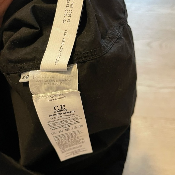CP Company Black Gabardine Zipped Shirt - Picture 4 of 6